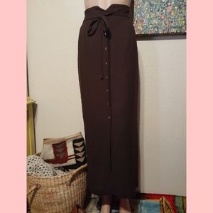 Vintage chocolate 90s Express button down skirt